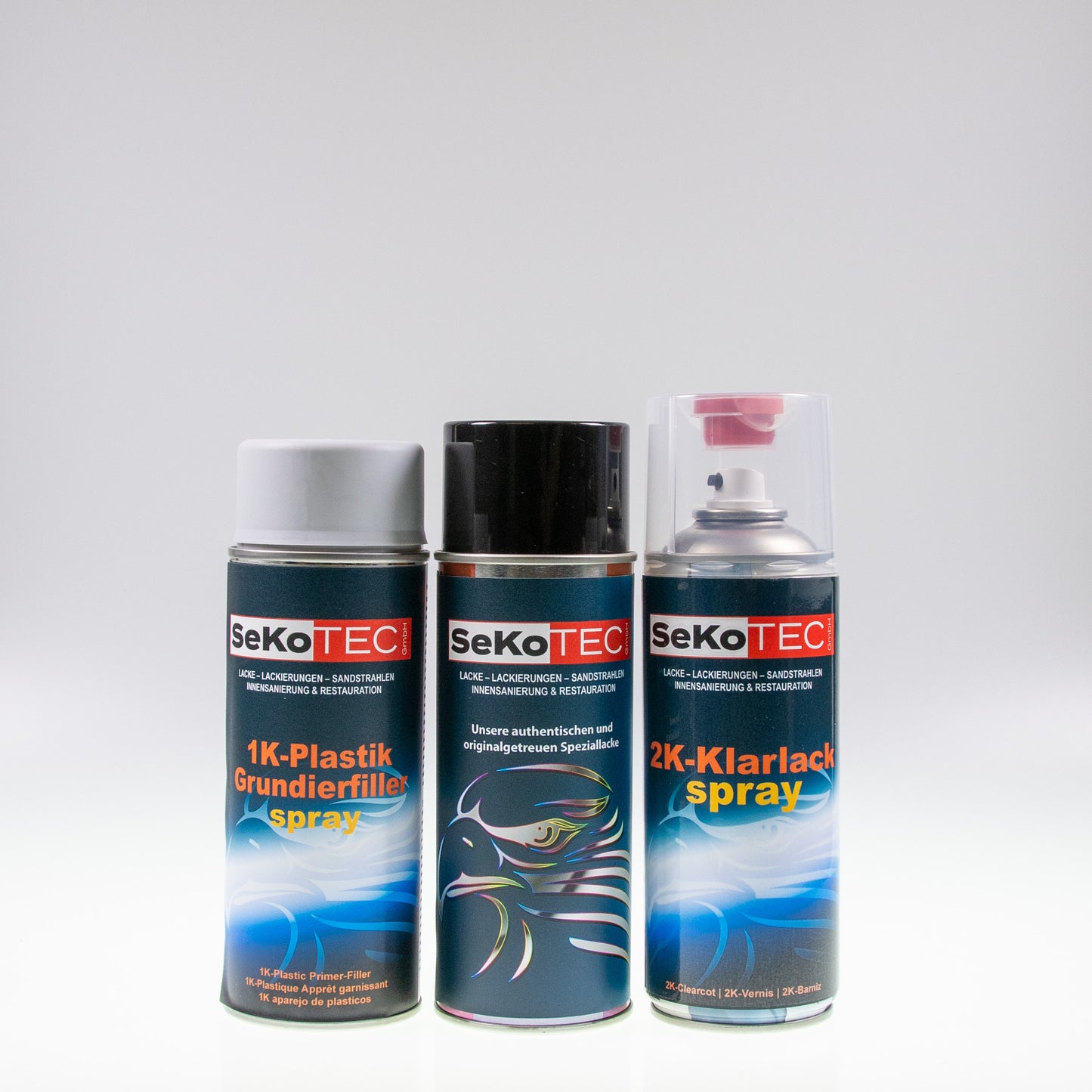 Simson-Farben Spraydose mit Plastikfüller und Klarlack