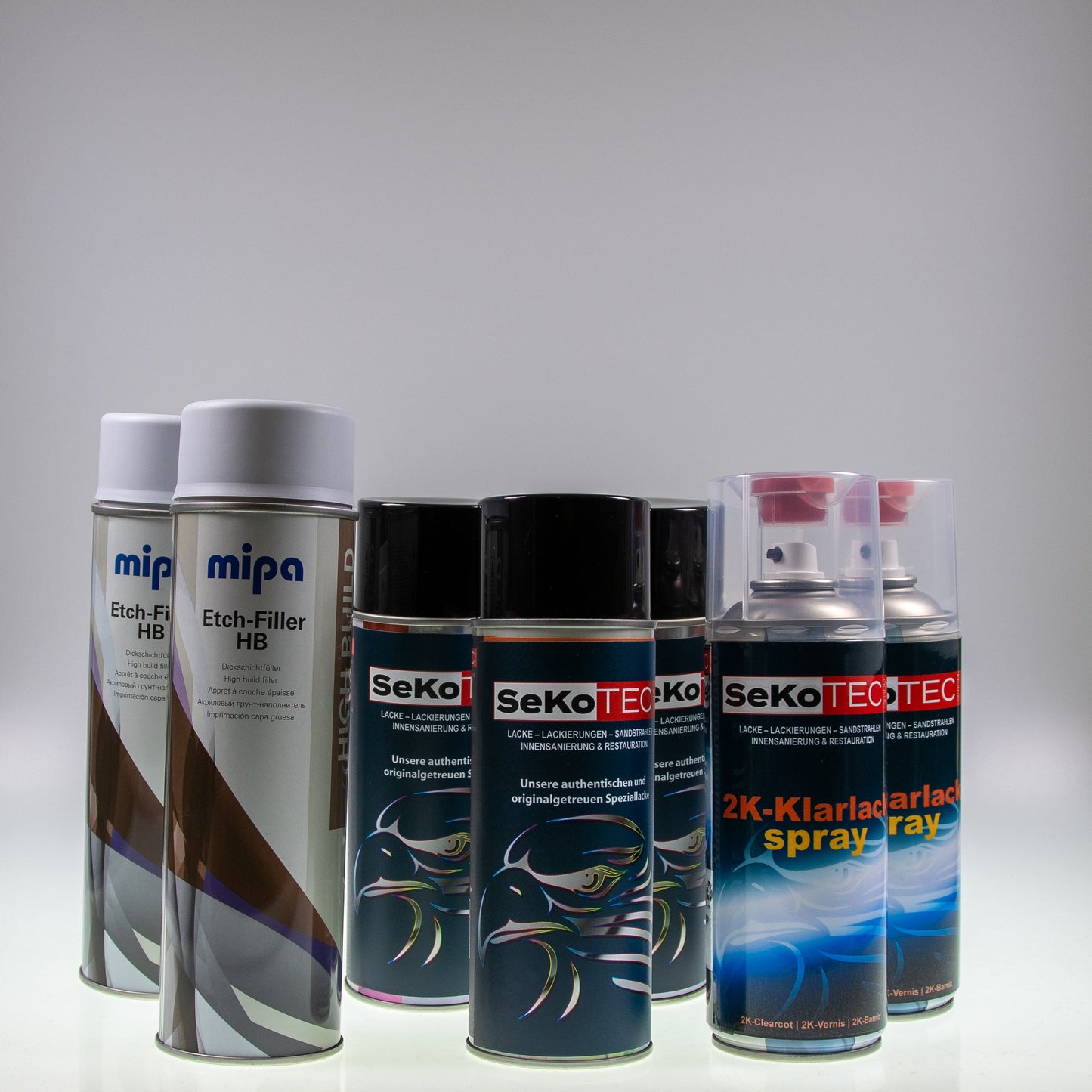 NSU Quickly-Farben 3xSpraydose mit 2xFüller und 2x2K-Klarlack