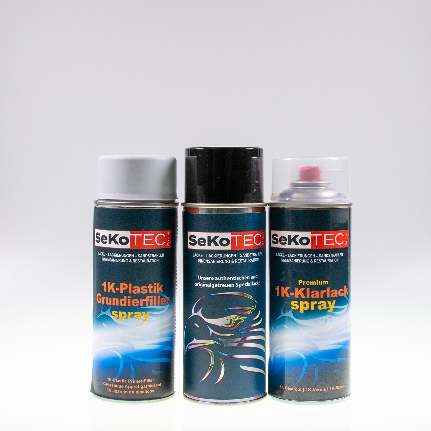 Simson-Farben Spraydose mit Plastikfüller und Klarlack