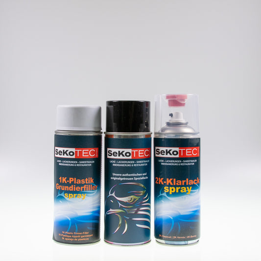 NSU Quickly-Farben Spraydose mit Plastik-Füller und 2K-Klarlack