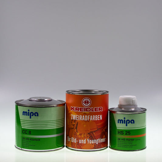 Kreidler-Farben Lackdose (500 ml) mit Klarlack und Härter