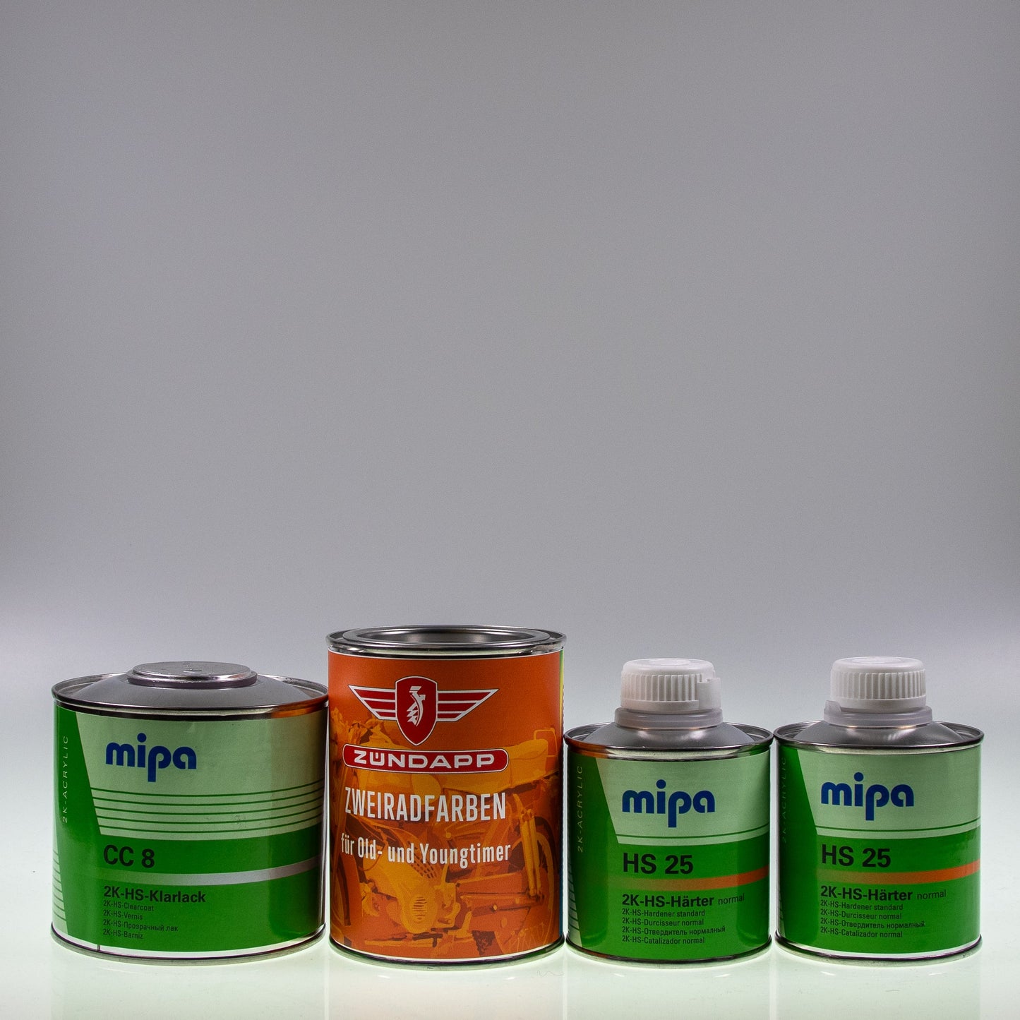 Zündapp-Farben Lackdose (500 ml) mit Klarlack und 2x Härter