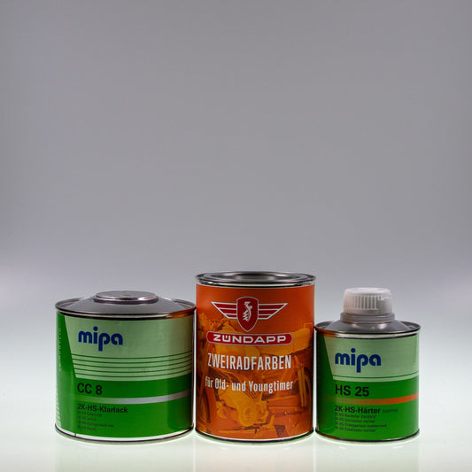 Zündapp-Farben Lackdose (500 ml) mit Klarlack und Härter