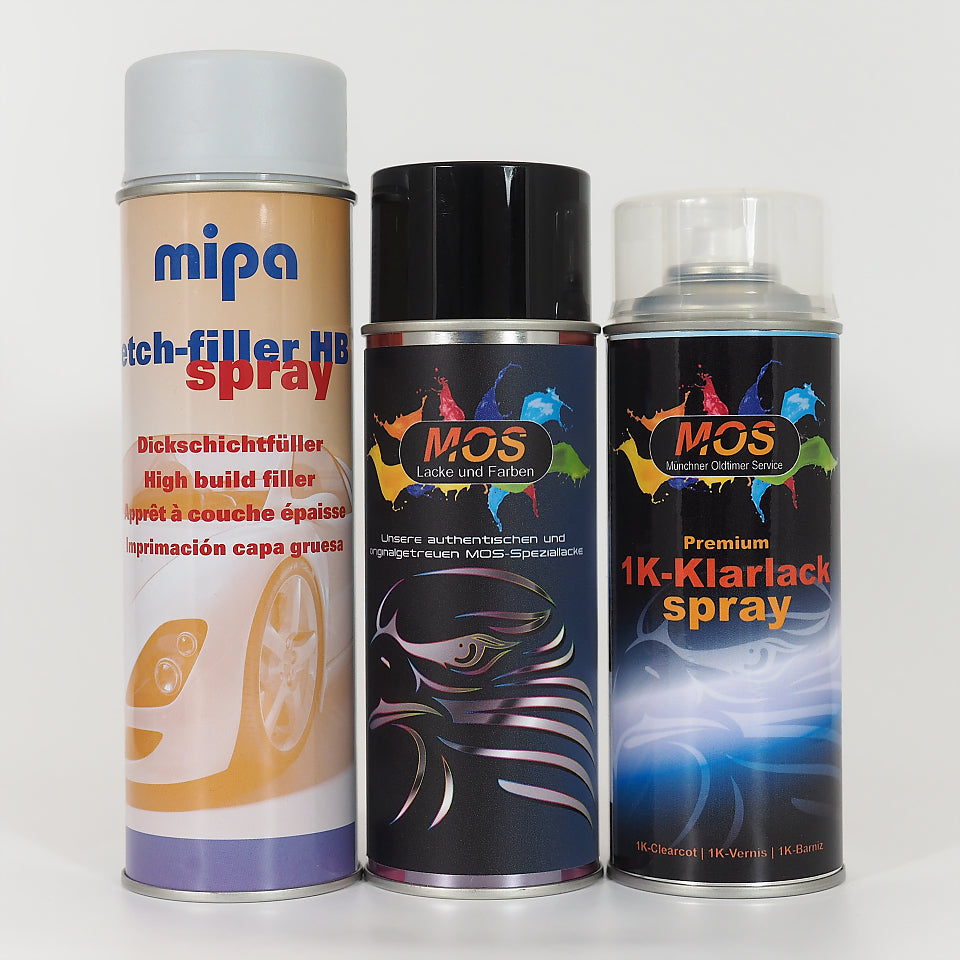 Hercules-Farben Spraydose mit Füller und 1K-Klarlack